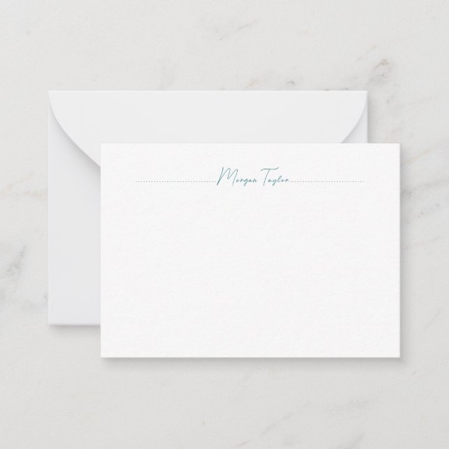 Minimal Elegant Simple Personalised Note Cards (Front)