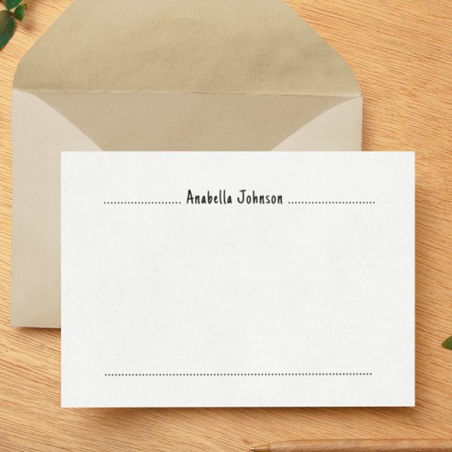 Minimal Elegant Simple Personalised Note Cards (Creator Uploaded)