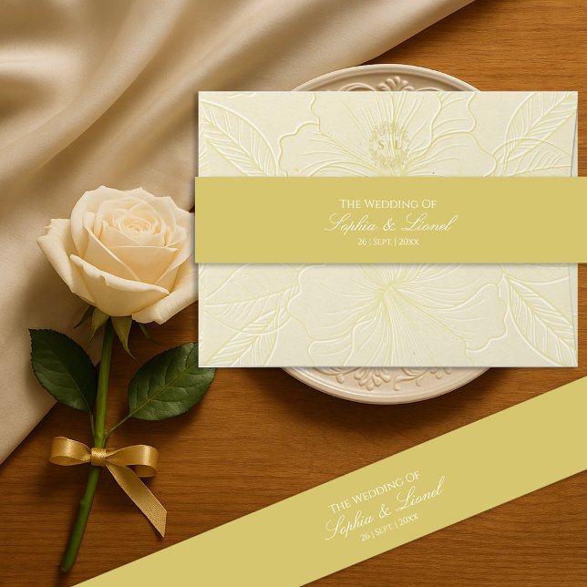 Minimal Elegant Solid Colour  Invitation Belly Band (Creator Uploaded)