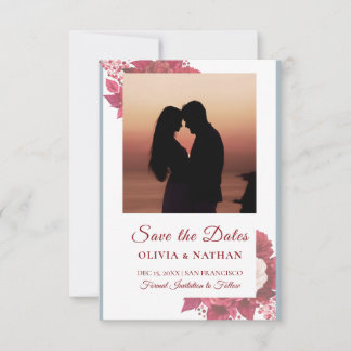 Minimal Elegant Text & Photo Design / Wedding  Save The Date