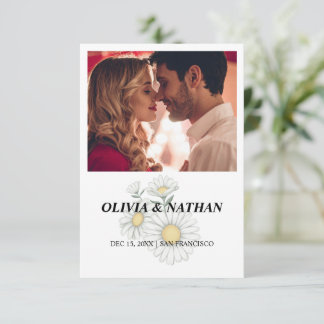 Minimal Elegant Text & Photo Design / Wedding Save The Date