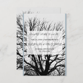 Minimal Elegant Text & Photo Design / Wedding  Save The Date