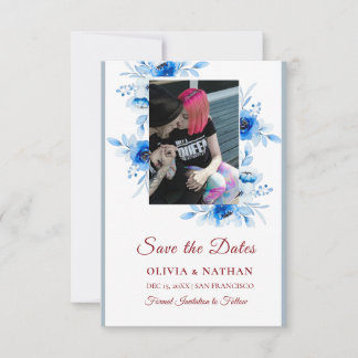Minimal Elegant Text & Photo Design / Wedding  Save The Date