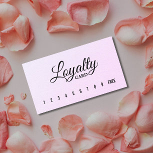 Minimal Elegant Texture Light Pastel Beauty Loyalty Card