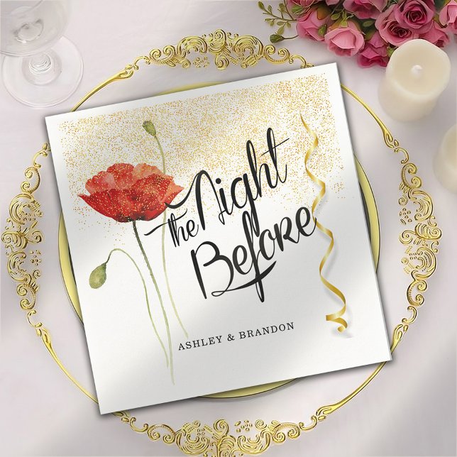 Minimal Elegant The Night Before Rehearsal Napkins (Creator Uploaded)