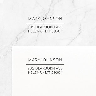 Minimal Elegant Typographic Return Address 06. Self-inking Stamp