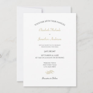 Minimal Elegant Wedding Invitation