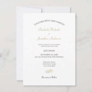 Minimal Elegant Wedding Invitation