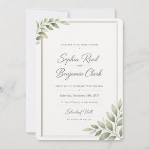 Minimal Elegant Wedding Invitation Template