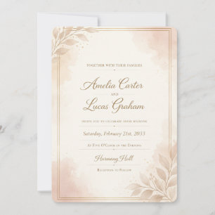 Minimal Elegant Wedding Invitation Template