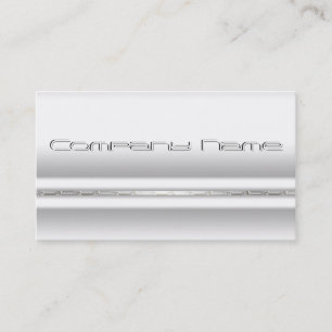 Minimal Elegant White Satin Business Card