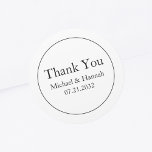 Minimal Elegant White Wedding Thank You Classic Ro Classic Round Sticker<br><div class="desc">Minimal and elegant white wedding thank you stickers for guest favours,  designed to match any invitation suite and stationery.</div>