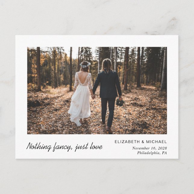 Minimal Elopement Photo Announcement (Front)