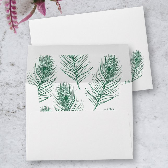Minimal Emerald Green Wedding Envelope (Creator Uploaded)