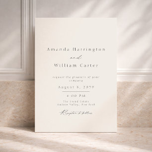 Minimal Estate Wedding Invitation   Elegant Serif 