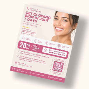 Minimal Esthetician Esthetic Studio Pink Sand Flyer