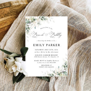 Minimal Eucalyptus Bridal Shower Invitation