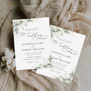 Minimal Eucalyptus Wedding Invitation