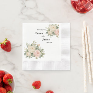 Minimal Eucalyptus Wedding Paper Napkin