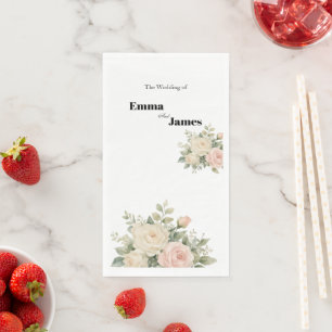 Minimal Eucalyptus Wedding Paper Napkin