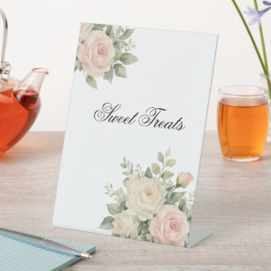 Minimal Eucalyptus Wedding Tabletop Sign