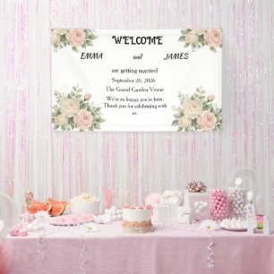 Minimal Eucalyptus Wedding Welcome Banner