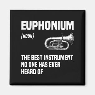 Minimal Euphonium Brass Instrument Marching Band Magnet