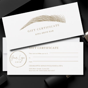 Minimal Eyebrow Logo Gift Certificate