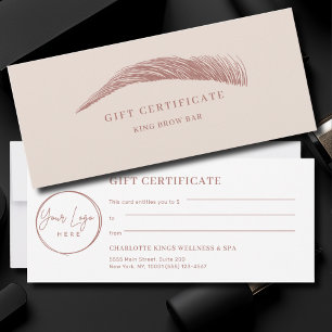 Minimal Eyebrow Logo Gift Certificate