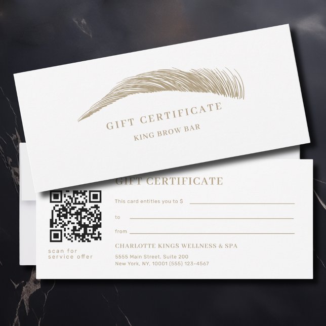 Minimal Eyebrow Salon QR Code Gift Certificate (Minimal Eyebrow Salon QR Code Gift Certificate)
