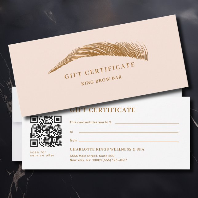 Minimal Eyebrow Salon QR Code Gift Certificate (Minimal Eyebrow Salon QR Code Gift Certificate)