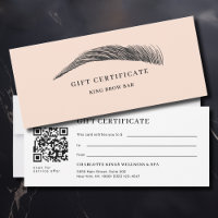 Minimal Eyebrow Salon QR Code Gift Certificate