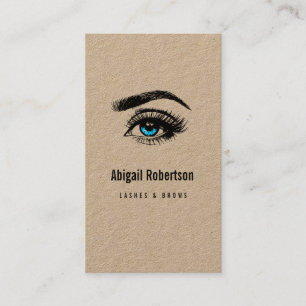 Minimal Eyelashes Business Card Kraft
