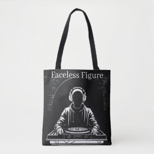 Minimal Faceless DJ Logo (Simple Line Vector) Tote Bag