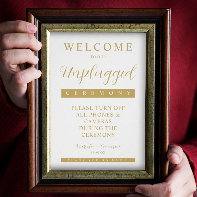 Minimal Fake Golden Effect Simple Unplugged Script Poster (Creator Uploaded)