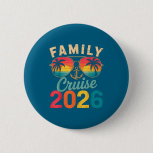 Minimal Family Cruise 2026 Summer Vacation 6 Cm Round Badge