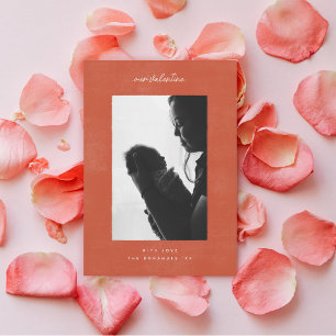 Minimal Family Valentine Photo Holiday Card