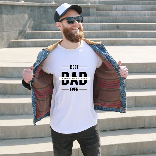 Minimal Father's Day Gift For Best Dad Ever Custom T-Shirt (Creator Uploaded)