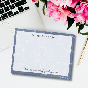 Minimal Feminine Celestial Daily Affirmation Name Post-it Notes