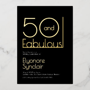 Minimal Fifty and Fabulous 50th Birthday Party