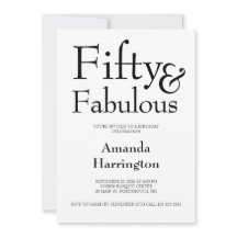 Minimal Fifty and Fabulous 50th Birthday Party