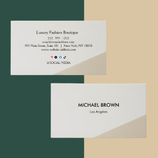 Minimal Fine Clothing Boutique Business Card 