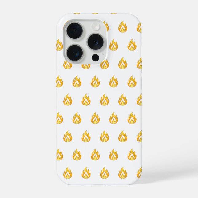 Minimal Fire Flame Icon Hot Lit Aesthetic Graphic iPhone Case (Back)