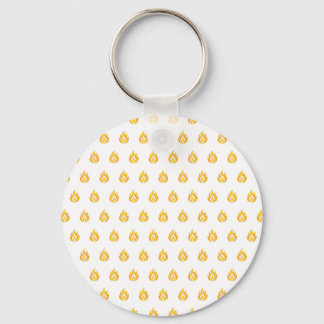Minimal Fire Flame Icon Hot Lit Aesthetic Graphic Key Ring