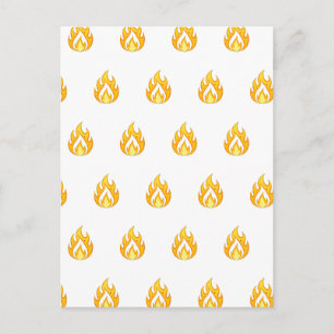 Minimal Fire Flame Icon Hot Lit Aesthetic Graphic Postcard
