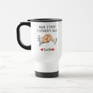 Minimal First Father’s Day Travel Tumbler Artwork Mug
