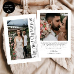 Minimal First Married Christmas Photo Newlyweds Holiday Card<br><div class="desc">Celebrate a beautiful milestone with the Minimal First as Mr and Mrs Merry and Married Christmas Photo Newlyweds Marriage announcement Holiday Card. Featuring a clean, elegant design that highlights your favourite photo, this card marks your first Christmas together as a married couple. Perfect for sharing holiday joy, love, and warm...</div>