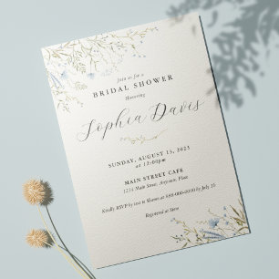 Minimal Floral Bridal Shower Invitation