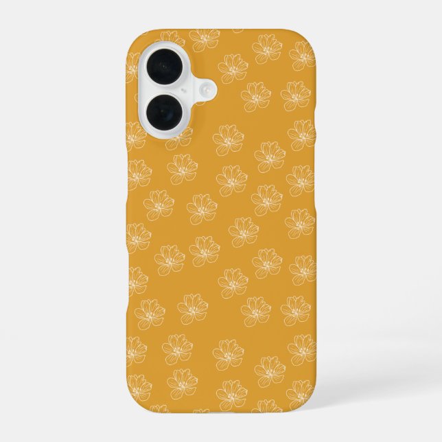 Minimal floral iPhone case (Back)