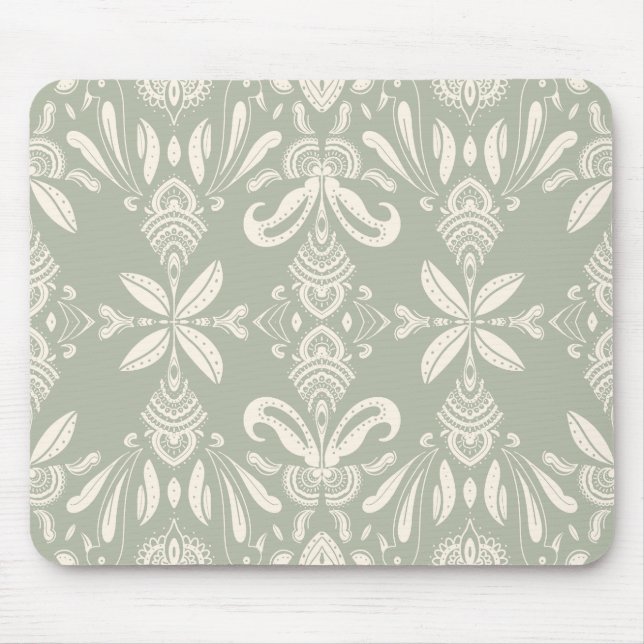 Minimal Floral Pattern Mouse Pad (Front)